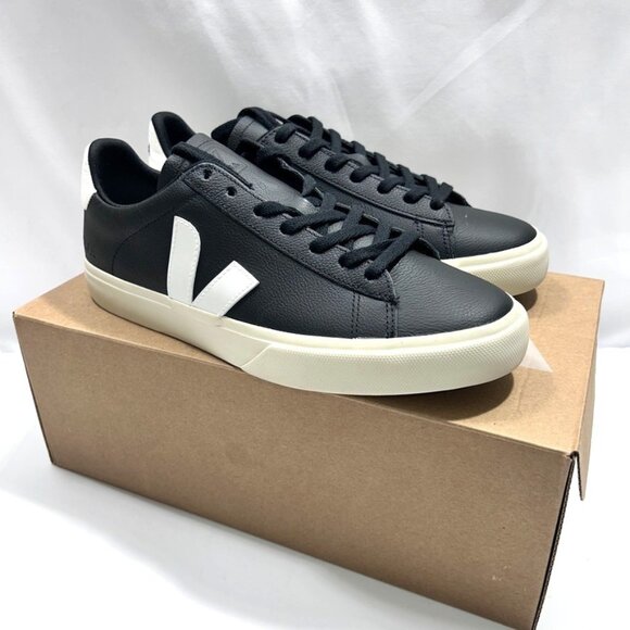 Veja Other - Veja Campo Chromefree Leather Lace Up Sneaker Black - White Woman Men W11-M9
